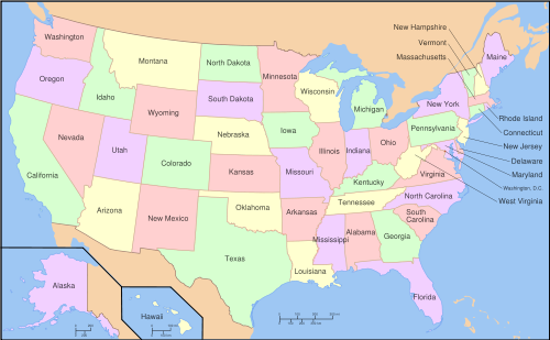 Map of 50 States