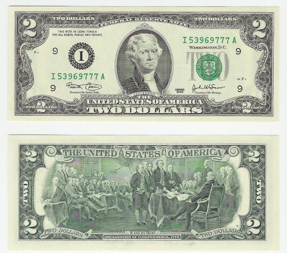 2 Dollar Bill, Two Dollar Bill