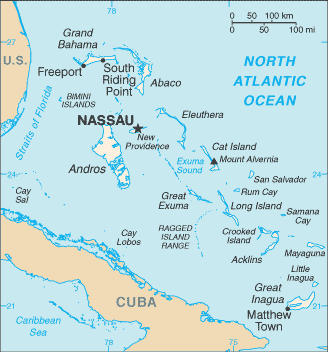 Mapa de Bahamas