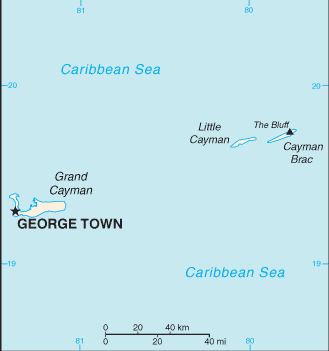 Islas Cayman Mapa