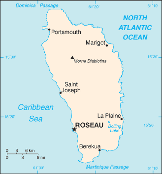 Mapa de Dominica