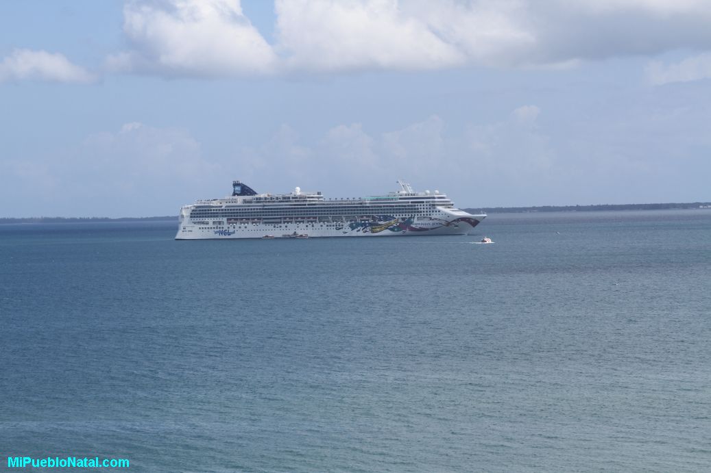 Cruise ship anchored in Trujillo, Colon, Honduras