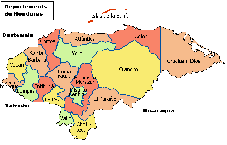 Honduras Map - mapa de Honduras