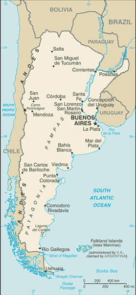 Mapa de Argentina