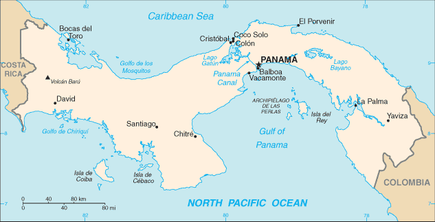 Mapa de Panama