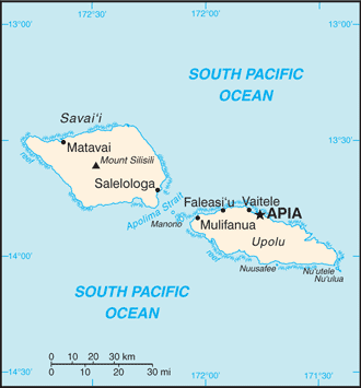 Map of Samoa