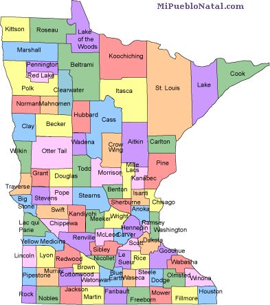 Minnesota County Map