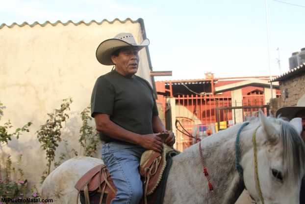 Sentado en un caballo