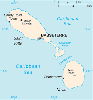 St Kitts Map