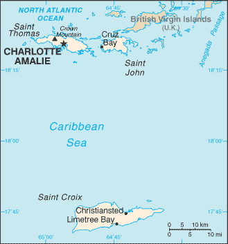 Islas Virgenes Mapa
